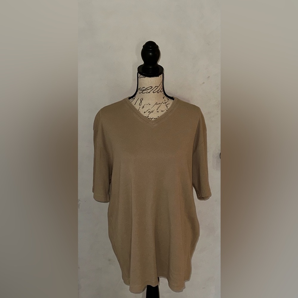 Croft and Barrow Womens Tan Crewneck XL